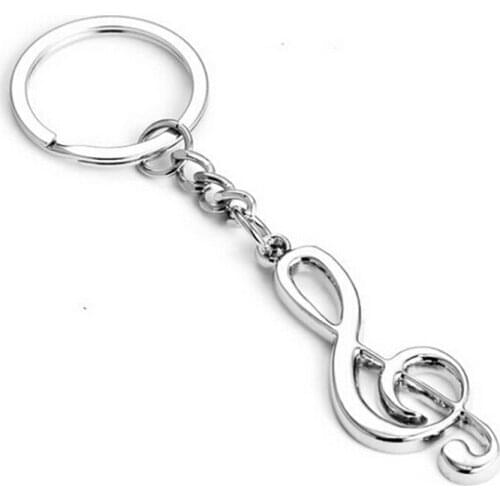1PCS Musical Note Key Ring Keyfob Keyring Music Symbol Keychain Gift