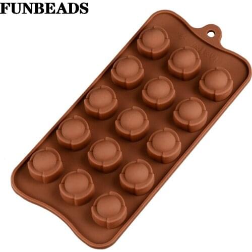 15 Silicone Chocolate Mold Flower Shape Polymer Clay Molds Baking Molds Ice Forms Pastry Tool CM088
