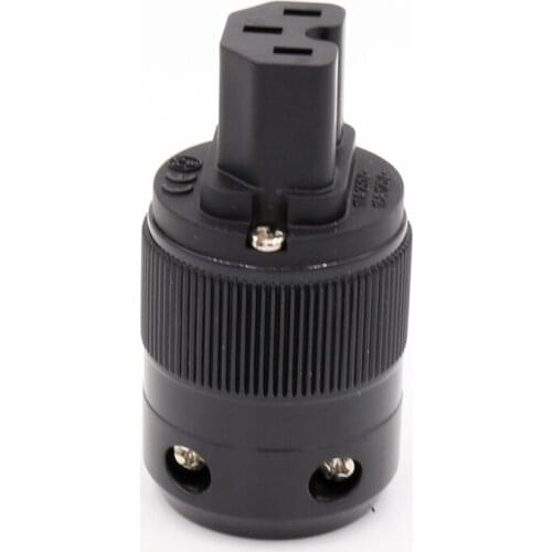 2pcs X Hifi audio pure copper rhodium plated UK/EU/UK/AU IEC female connector for DIY power cable