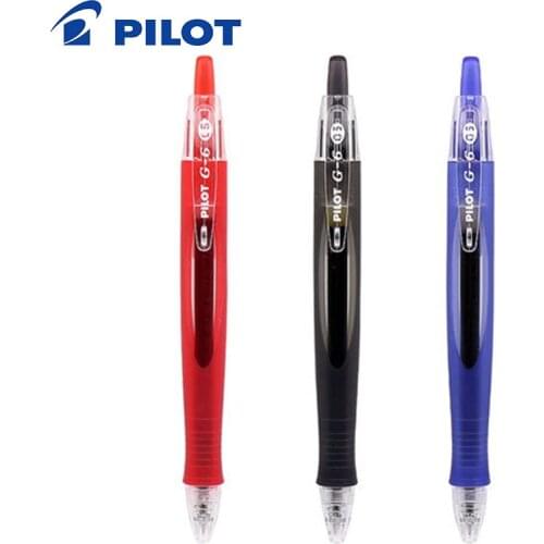 3 PCS/Lot PILOT G-6 BL-G6 Japan press neutral PEN 0.5 mm 3 colors Gel pen Writing Supplies Office & School Supplies