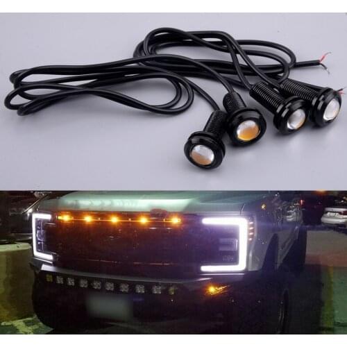 8Pcs Car LED Amber Grille Mark Light 12V Fit for Chevrolet Colorado Silverado Ford Raptor