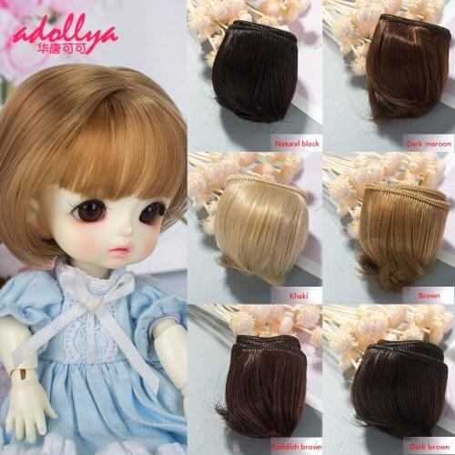 Adollya Doll Accessories 5cm DIY Tresses Hair for Doll Wig Material Hair Wig High-Temperature Suitable for 1/3 1/4 BJD Dolls