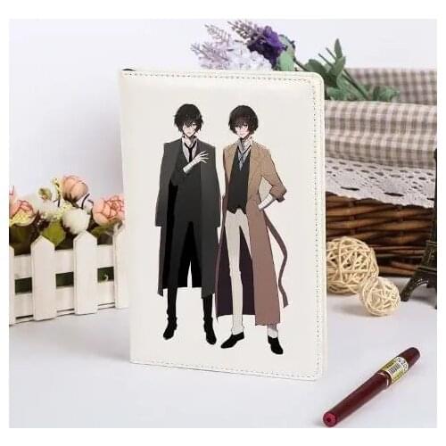 Anime Bungo Stray Dogs Cosplay Dazai Osamu Nakahara Chuya Nakajima Atsushi Printed A5 Pu Notebook Party Gifts For Girls CS303