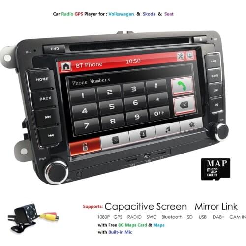 Car DVD Player for VW PASSAT B5 MK5 GOLF MK3 IV MK4 Polo MK4 Transporter T5 BORA Ford Galaxy Sharan SEAT 7"2 din GPS Navigation