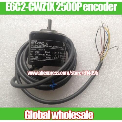 Free shipping 1pcs E6C2-CWZ1X 2500P / R optical encoder for Omron / incremental rotary encoder