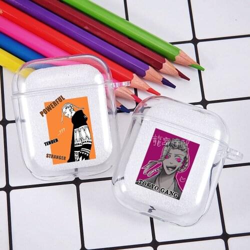 Anime Tokyo Revengers Yoshiro Sagano Ryūgūji Ken Earphone Case for AirPods 1 2 Soft TPU Protector Headphone Protection Cover