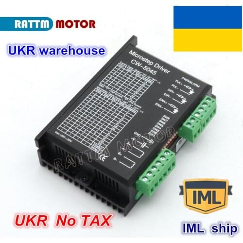 UKR free shipping CW5045 stepper motor Driver stepping motor driver 50V/4.5A Microstep 256 for CNC Router milling Machine