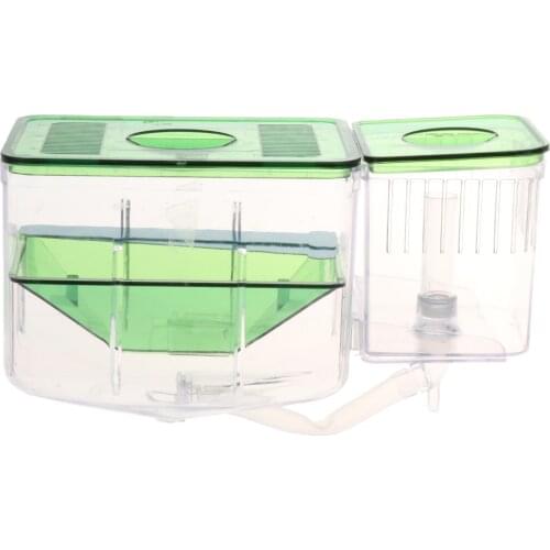 Aquarium Fish Breeder Box Hatchery Incubator, Large Plastic Fish Isolation Box for Clownfish Guppy Betta Eels Fish Tank