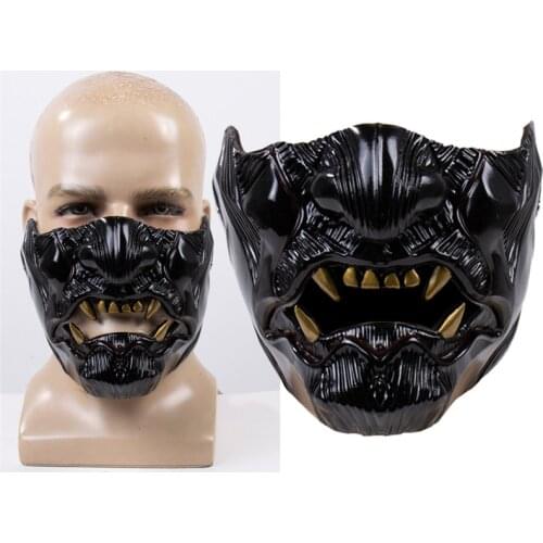 Hot Sale Ghost of Tsushima Sakai Cosplay Mask Half Face Samurai Mask Halloween Masquerade Halloween Party Masks Props