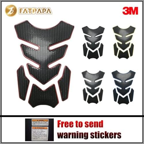 Motorcycle Fishbone Skull Decal Gas Oil Fuel Tank Pad Tankpad Protector Sticker MT07 MT09 MT10 R1 R3 R6 Z800 Z1000 CBR Universal