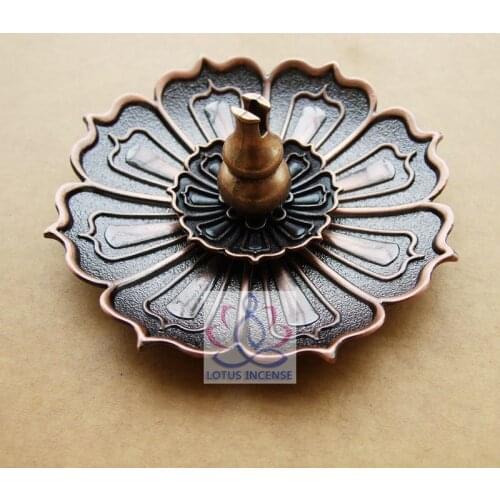 Lotus Incense Plate Holder 9CM Metal Alloy Incense Holder for Incense Stick Coil Home Decor High Quality
