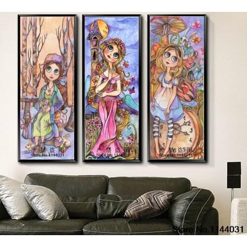 Full Drill 5D DIY Diamond Painting Princess Rhinestone Portrait Cross Stitch Square Diamond Mosaic Cartoon Girl Picture