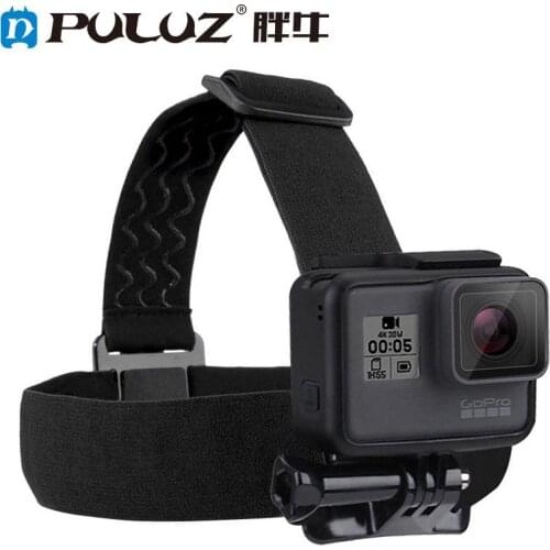 PULUZ Waterproof Head Band Mount Adjustable Elastic Head Band Strap for GoPro Hero 5 4 Session 3+3 2 1