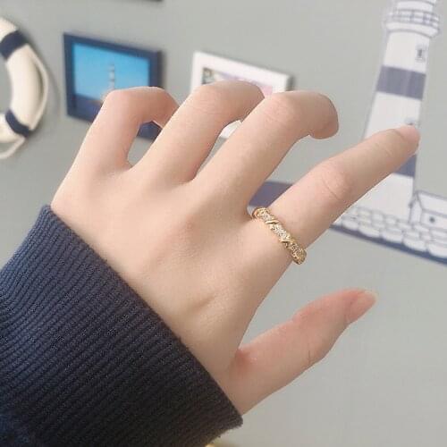 Luxury Zircon Rings For Women Female Cute Finger Ring Romantic Fashion Korean Crystal Jewelry Birthday Gift For Girlfriend