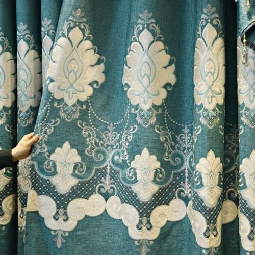 High-end Embroidered Curtains Blackout Luxury Modern Minimalist Nordic Style for Living Room Bedroom Curtains Tulle Custom