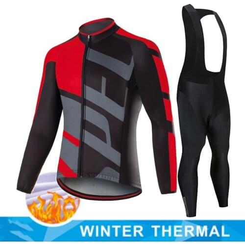 SPAIN 2021 Men Winter Fleece Cycling Jersey Set Keep Warm Cycling Clothing Mountian Bike Bicycle Clothes Ropa Maillot Ciclismo