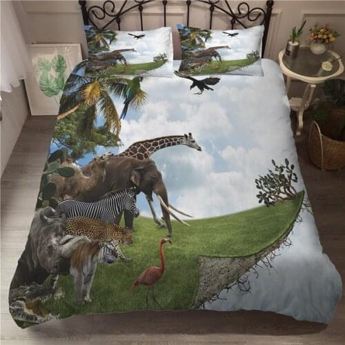 A Bedding Set 3D Printed Duvet Cover Bed Set Dinosaur Home Textiles for Adults Bedclothes with Pillowcase #DG08