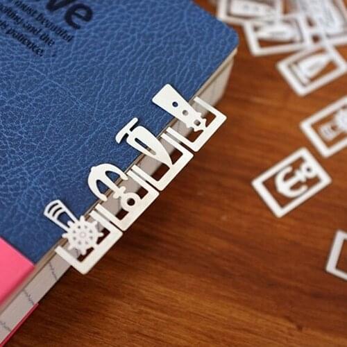 Vintage Metal Bookmarks Forest Music Marine Series Metal Paper Clip Page Holder Stationary School Supplies Gifts Art Accessories