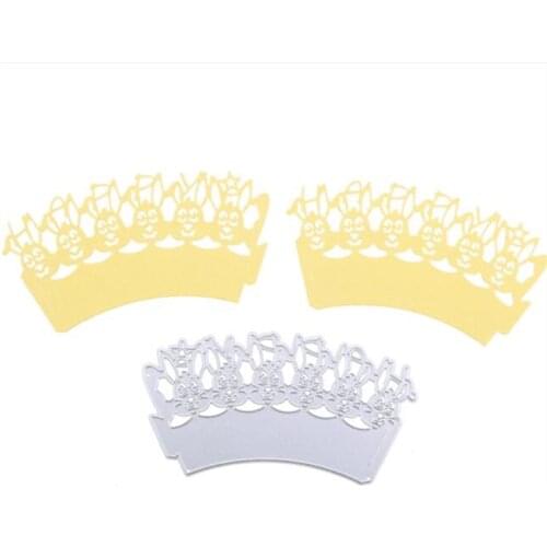 YLCD1502 Rabbit Cake Frame Metal Cutting Dies For Scrapbooking Stencils DIY Album Cards Decoration Embossing Folder Die Cuts New