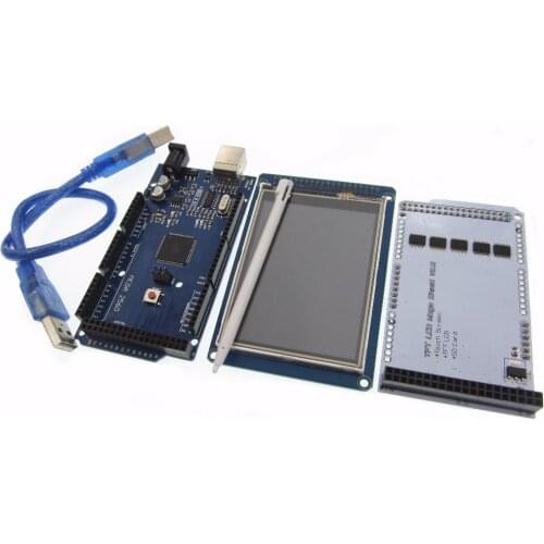 1pair =3pcs 3.2" TFT LCD Touch + TFT 3.2 inch Shield + Mega 2560 R3 with usb cable