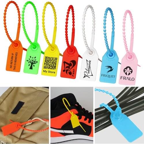 1000Pcs Custom Beaded Plastic Cable Zip Ties Garment Clothing Shoe Bag Security Brand Logo Tag Label Seal 25CM