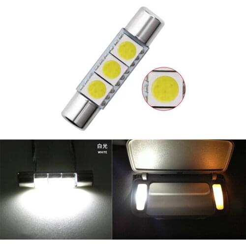 10x Car Interior Led Light Festoon C5W C10W 29/31MM Auto Dome Lamp Sun Visor Vanity Mirror Light White Double Tip 12V Diode Bulb