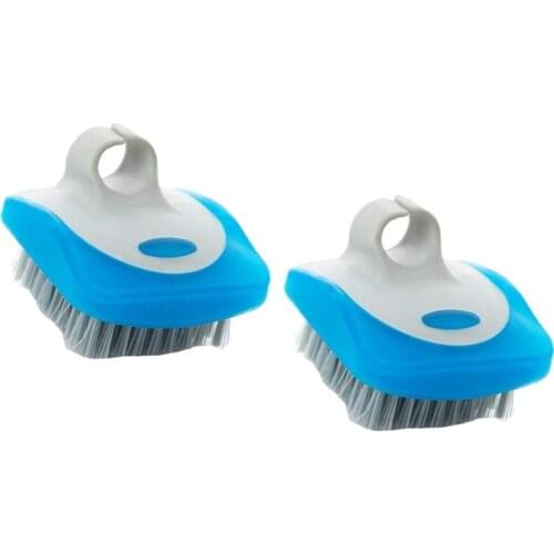 Kworld 2Pcs Vegetable Cleaning Brush Plastic Decontamination Brush Kitchen Fruit Potato Mushroom Cleaning Tool (Random Color)