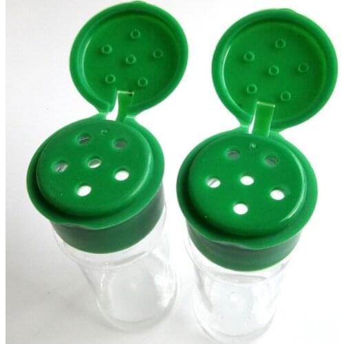 2pcs Translucent Plastic Spice Salt Pepper Shakers Plastic Seasoning Cans Barbecue Condiment Jar Kitchen Seansoning Bottles