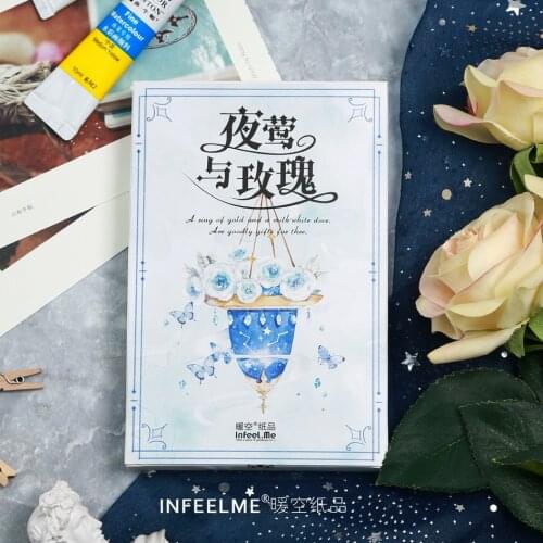 30 Sheets/Set Creative Nightingale and Rose Postcard /Greeting Card/Message Card/Birthday Letter Envelope Gift Card