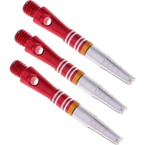 3x Aluminum Alloy 360 Degreed Rotating M Dart Shafts Stems 2BA Dart Shaft Throwing Toy Replacement Set