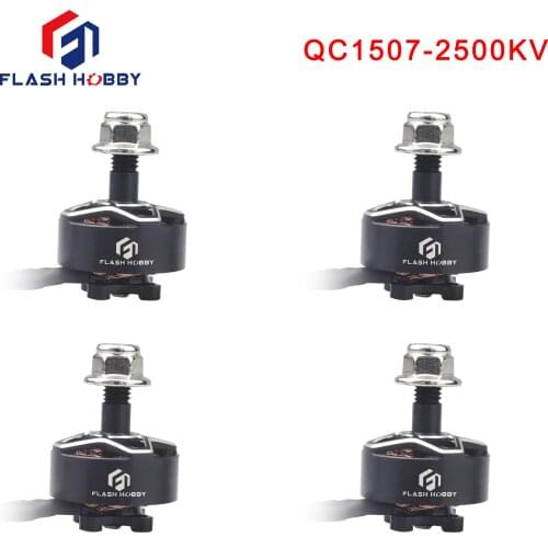4pcs/Lot Flash Hobby QC1507 2500KV CW CCW Brushless DC Motors for FPV Racing RC Drone Toothpick