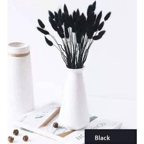 50Pcs/Lot Dried Natural Flower Fleur De Pampa Black Rabbit Tail Grass Bouquet Naturelle Plante Artificielles Pour La Decoration