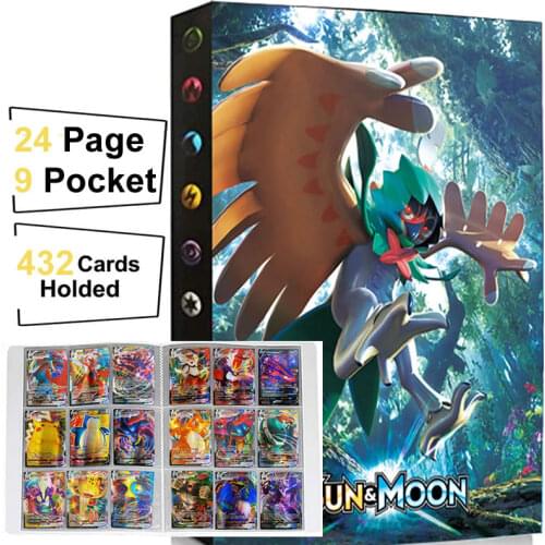9 Pocket Album Pokemon 432 Card Book Collection Pokémon Binder Holder Playing Game Folder Map Book Loaded List Kids Toy Gift