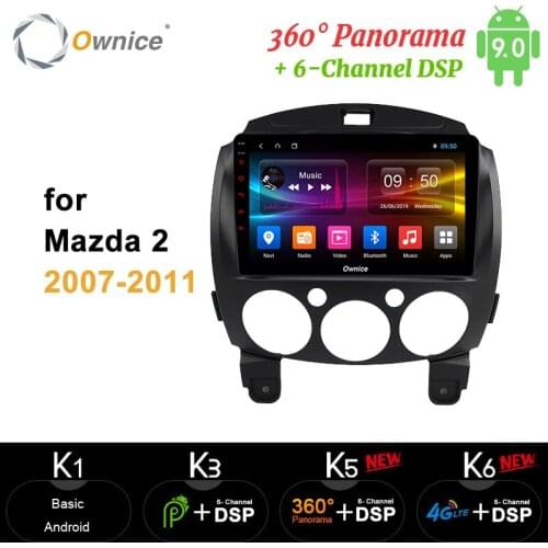 Ownice carp 9" Carplay GPS DVD Player Auto Radio Player Android 10.0 360 Panorama DSP SPDIF 4G 8 Core for mazda 2 2007- 2011