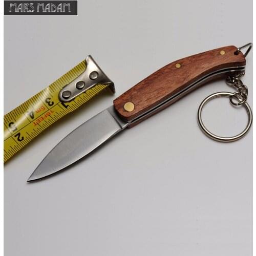 Free shipping Exquisite gift Mini Folding Knife Survival Pocket Knife Camping Tactical Pocket knife Wood Handle