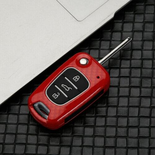 Carbon Fiber Alloy Car Key Case For Kia Solaris Soul Venga Picanto Rio Sorento Ceed Sportage ceed for Hyundai i30 i20 Veloster