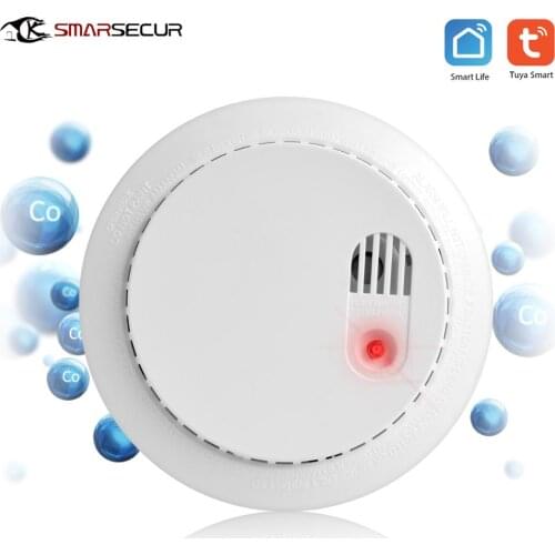 Home security alarm wifi smoke detector high sensitivity sensor for smart life &Tuya app control works with google home alexa