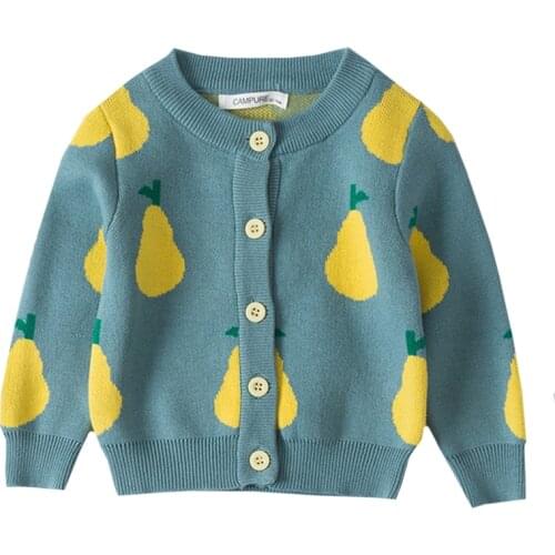 Girl Cartoon Sweaters Baby Cotton Knit Cardigan Sweater Kids Long Sleeve Autumn Children Clothes Fashion Boy Girl Outer Wear