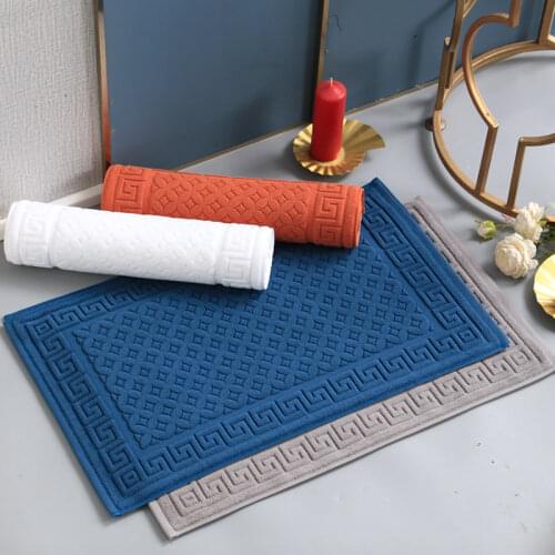 Cotton Thick Slip-resistant Doormat Absorbent Mats Little Feet Bath Mat Luxury Hotel Home Towel
