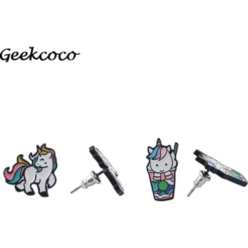 J2138 Cartoon Animals Creative theme Earrings Jewelry Stud Earring Pendant for Kids Gifts