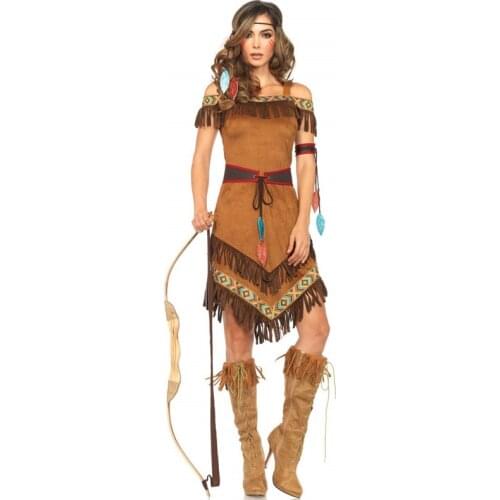 Lady Caveman Savage Costume Stone Age Jungle Tribe Huntress Cosplay Carnival Halloween Fancy Party Dress