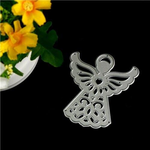 Small Angel Cutting Dies Carbon Steel DIY Scrapbooking Die Cuts Wedding Cards Photo Album Decoration Metal Craft Dies 6.5*7.2cm