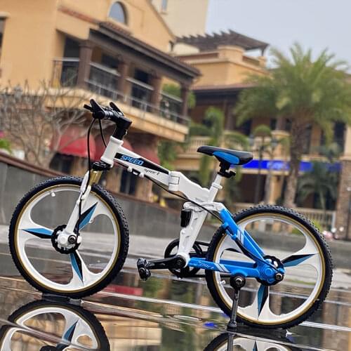 Mini 1:10 Bicycle Alloy Model Diecast Metal Mountain Bike Racing Toy Bend Road Simulation Collection Bike Toys For Children Gift