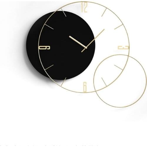 Minimalist Living Room Wall Clock Large Creative Gold Silent Wall Clock Modern Design Art Geometric Kitchen Decoration W6C