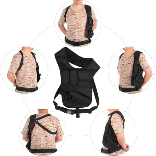 Multifunctional Glock Holster Concealed Tactical Storage Gun Bag Mens Left Right Nylon Shoulder Bag Anti-theft Hunting ChestBag