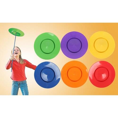 6Pcs Spinning Plates Set Circus Trick Sports Game Performance Props Toys