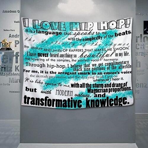 Hip Hop Reggae Rock 'n' Roll Popular Music Band Posters Four Holes Flag Banner Wall Hanging Office Music Studio Room Wall Decor