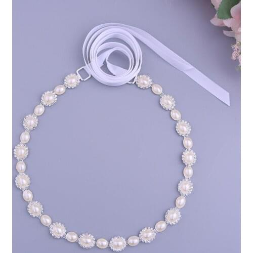 S300 Hot Sale New Pearl Bridal Sash Wedding Bride Bridesmaid Dress Belts Woman Party Prom Evening Dresses Accessories Belt