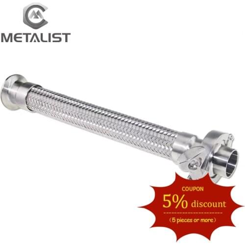 METALIST 45mm OD SS304 Stainless Steel Sanitary Ferrule Flexible Spool Tube Pipe Fit 2" Tri Clamp For Home brew