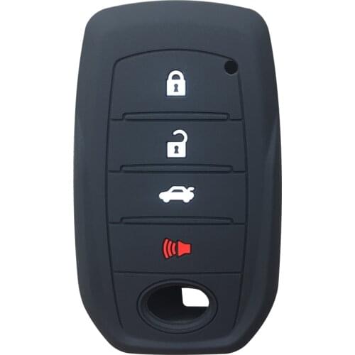 Key Holder Silicone Remote Key Cover Case for Toyota Fortuner Rav4 Highlander Land Cruiser Mark X 2015-2019 Car Accessories